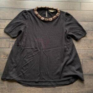 Anthropologie HWR Embellished Sweater